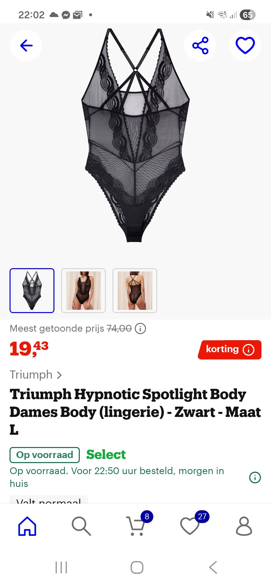 Triumph body maat M 19.43€ ipv 74€