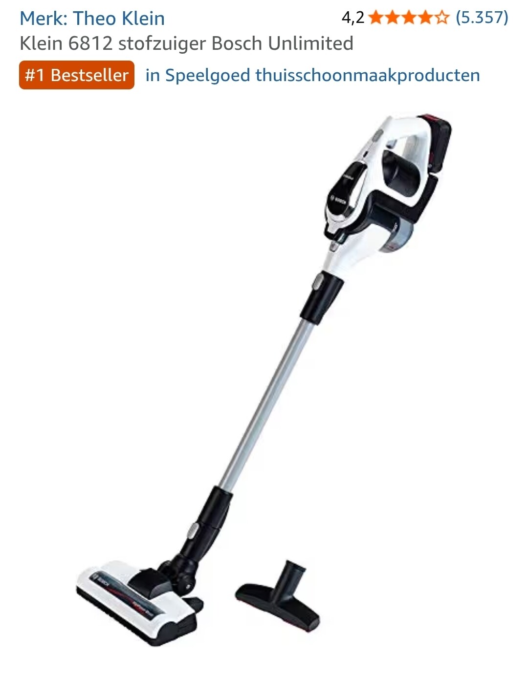 Theo Klein 6812 stofzuiger Bosch Unlimited -80%