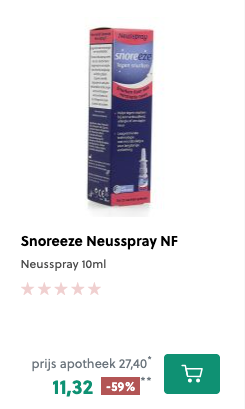Neusspray aan -59% korting
