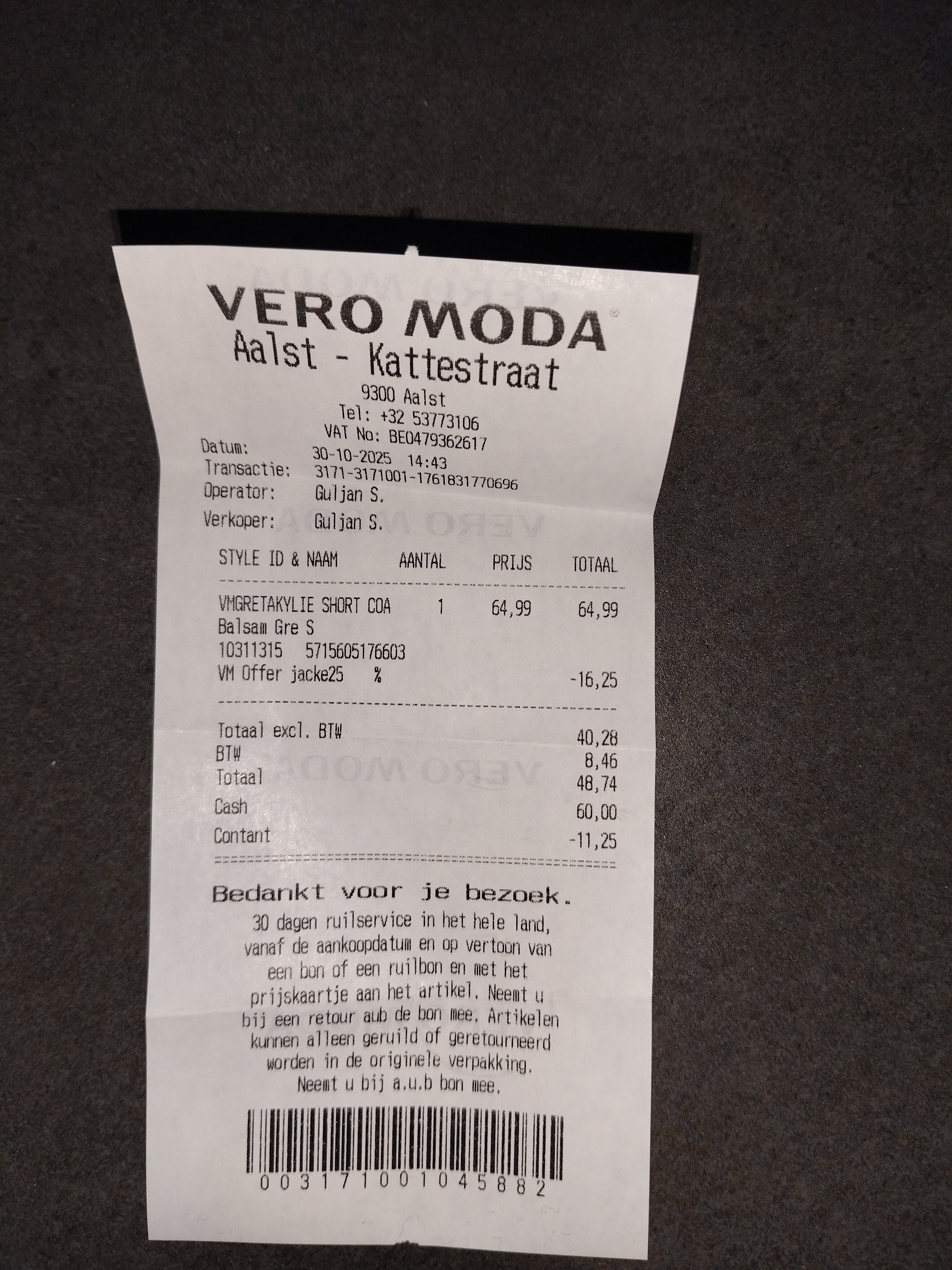 Vero MODA jassen 25% korting