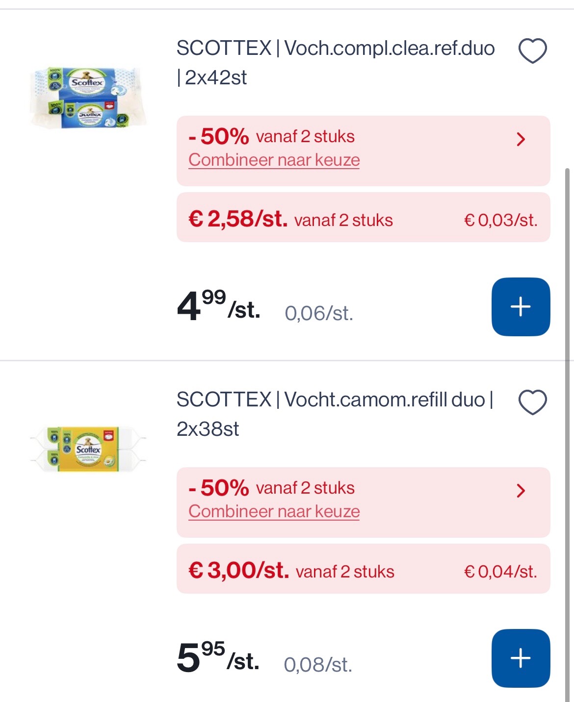 Scottex vochtige doekjes in promo bij Collect en go