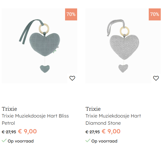 Tot -70% op Trixie speelgoed & baby items