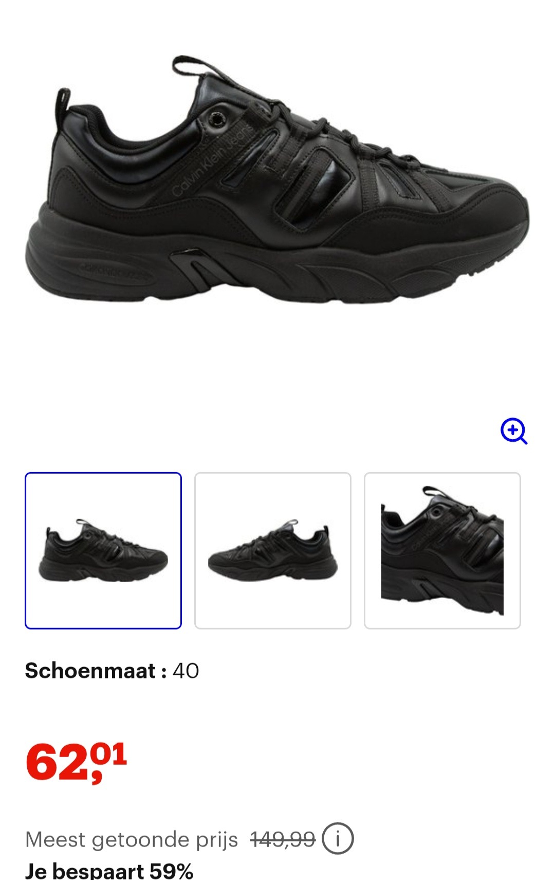 Calvin Klein zwarte sneakers maat 40 -59%