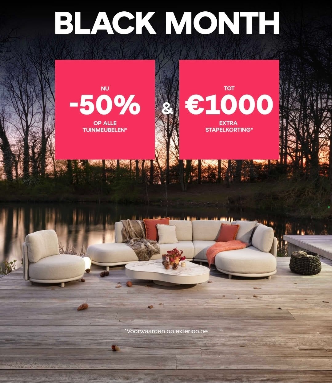 Black Month: nu 50% korting op alle tuinmeubelen