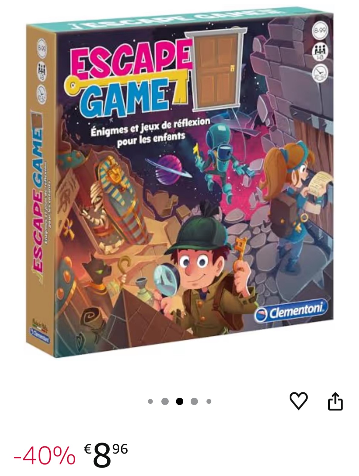 -40% Clementoni escape game (FR)