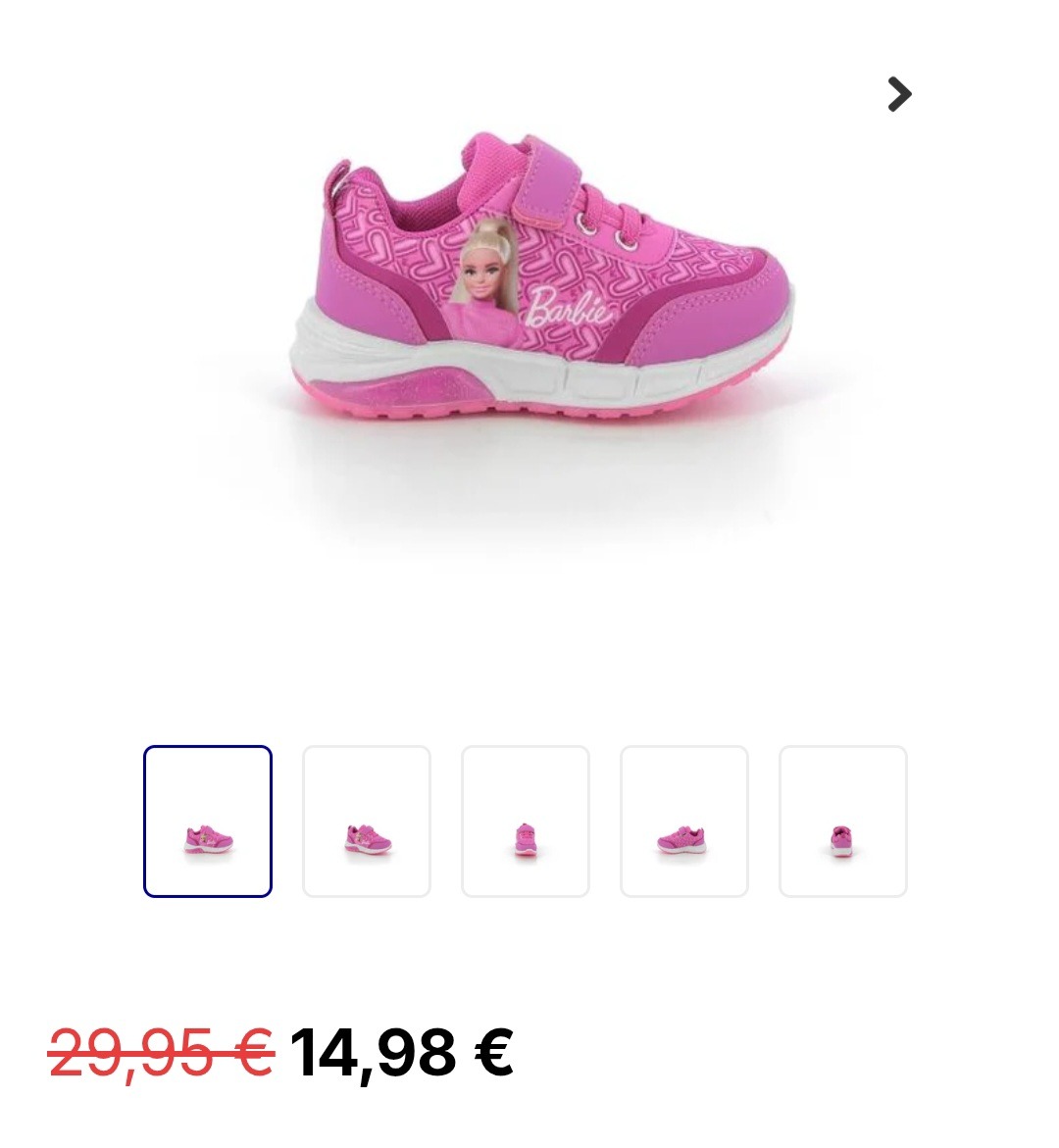 Barbie roze sneakers -50%