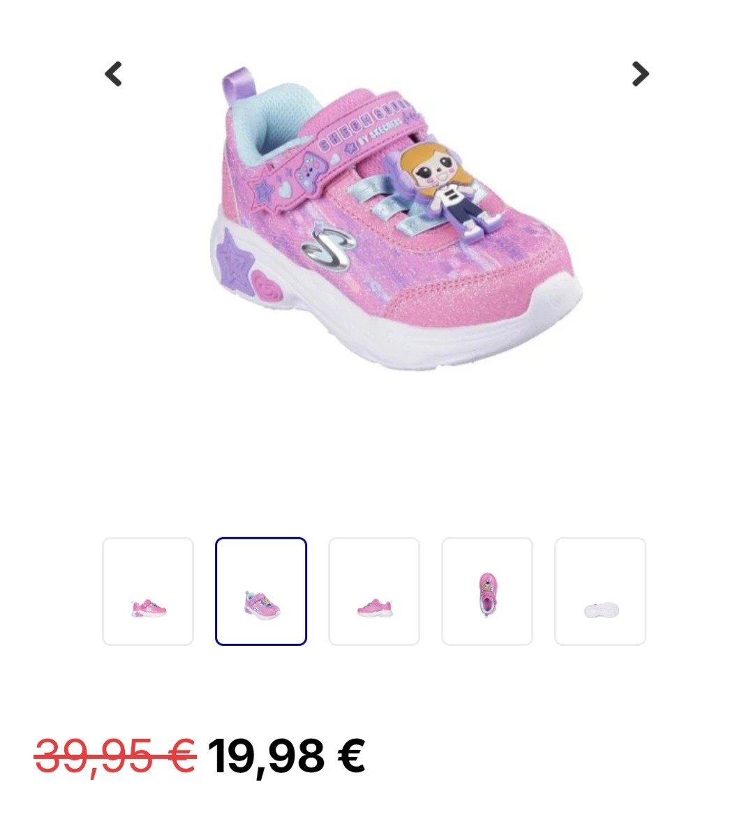 Skechers roze kinder sneakers -50%