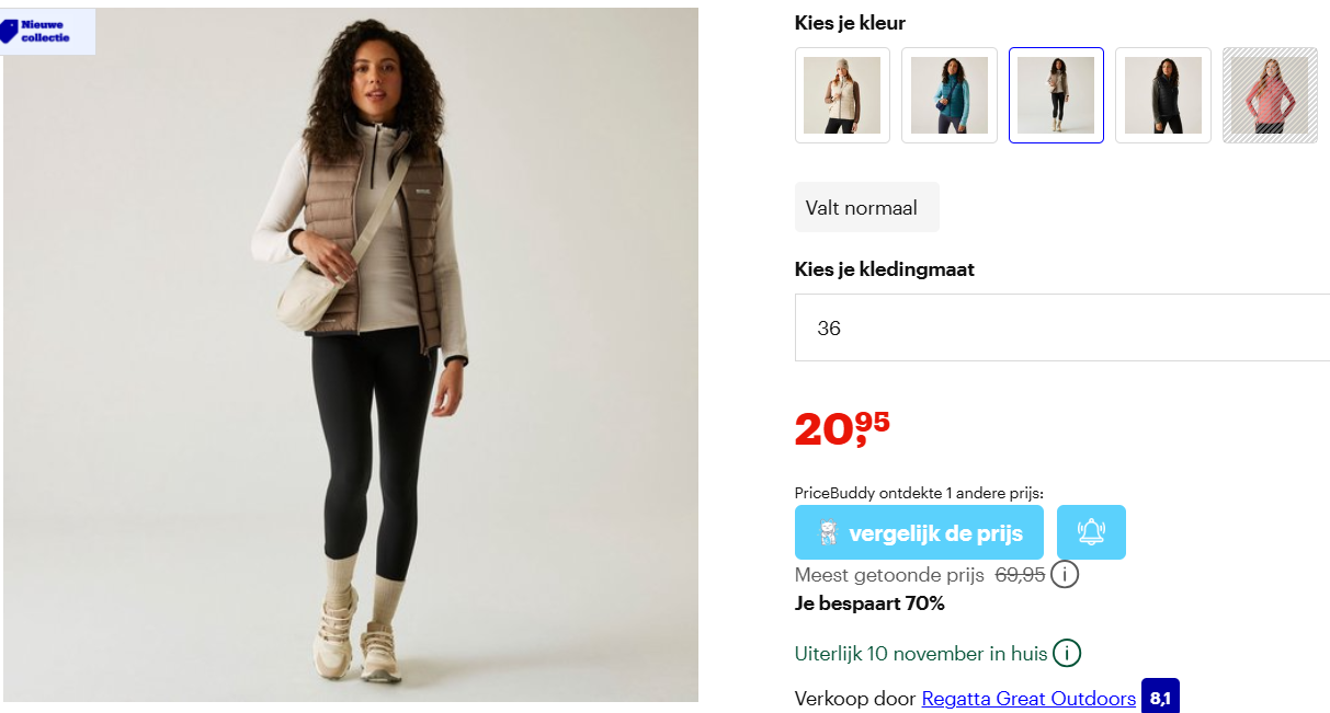 Regatte bodywarmer verschillende maten met 70% korting