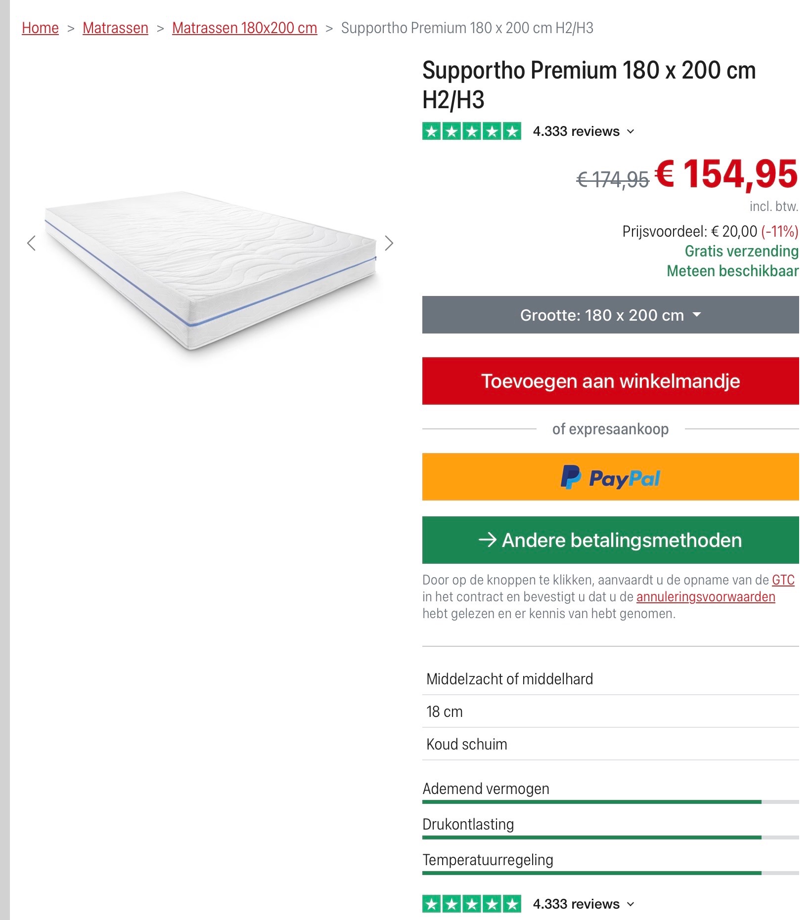 Matrassendiscount Black Deals tot -33%