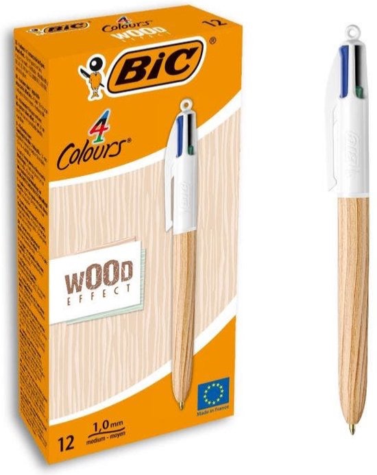BIC 4 Colours Wood balpennen