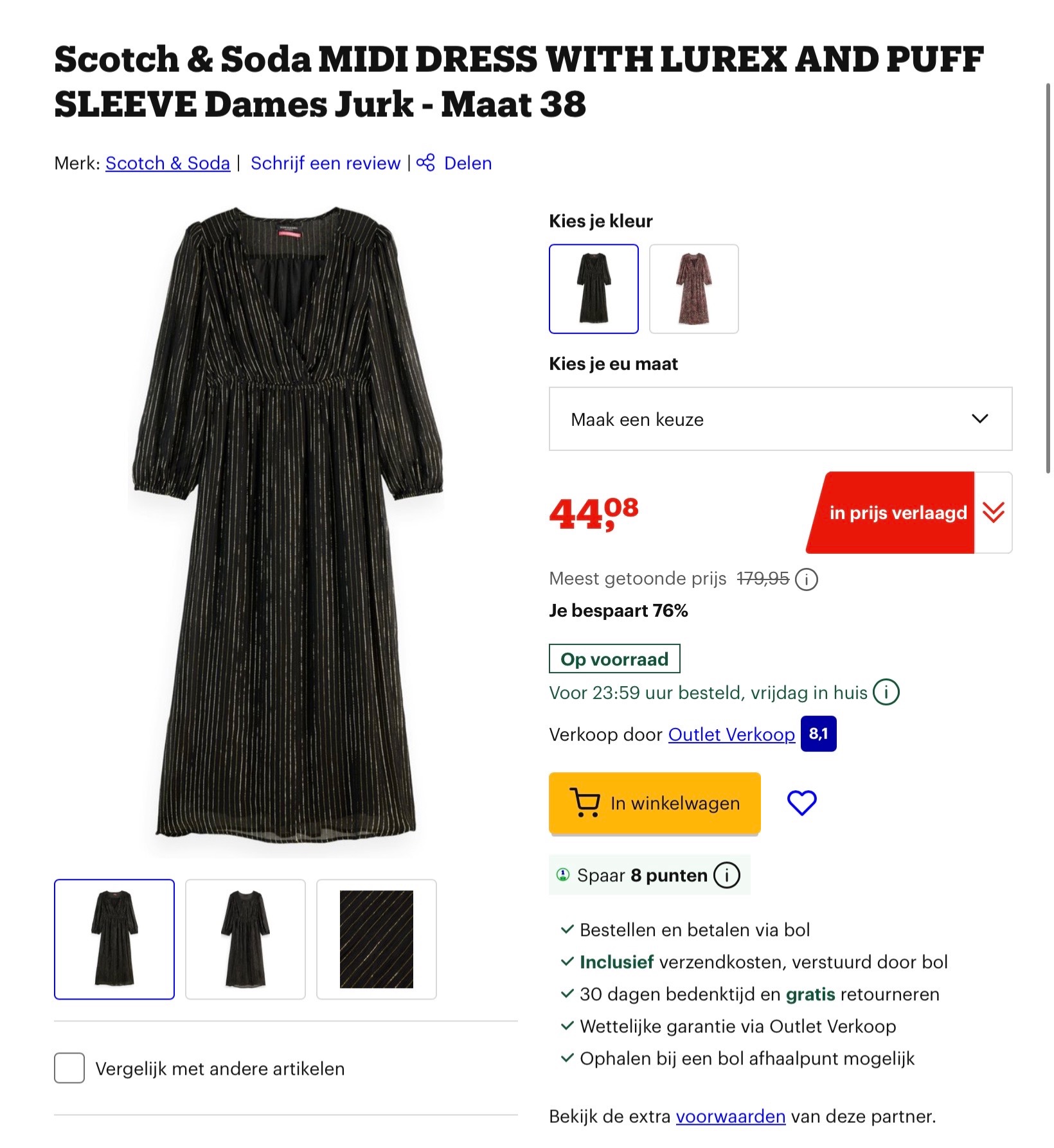 Scotch & Soda Jurk maat 38 korting -76%