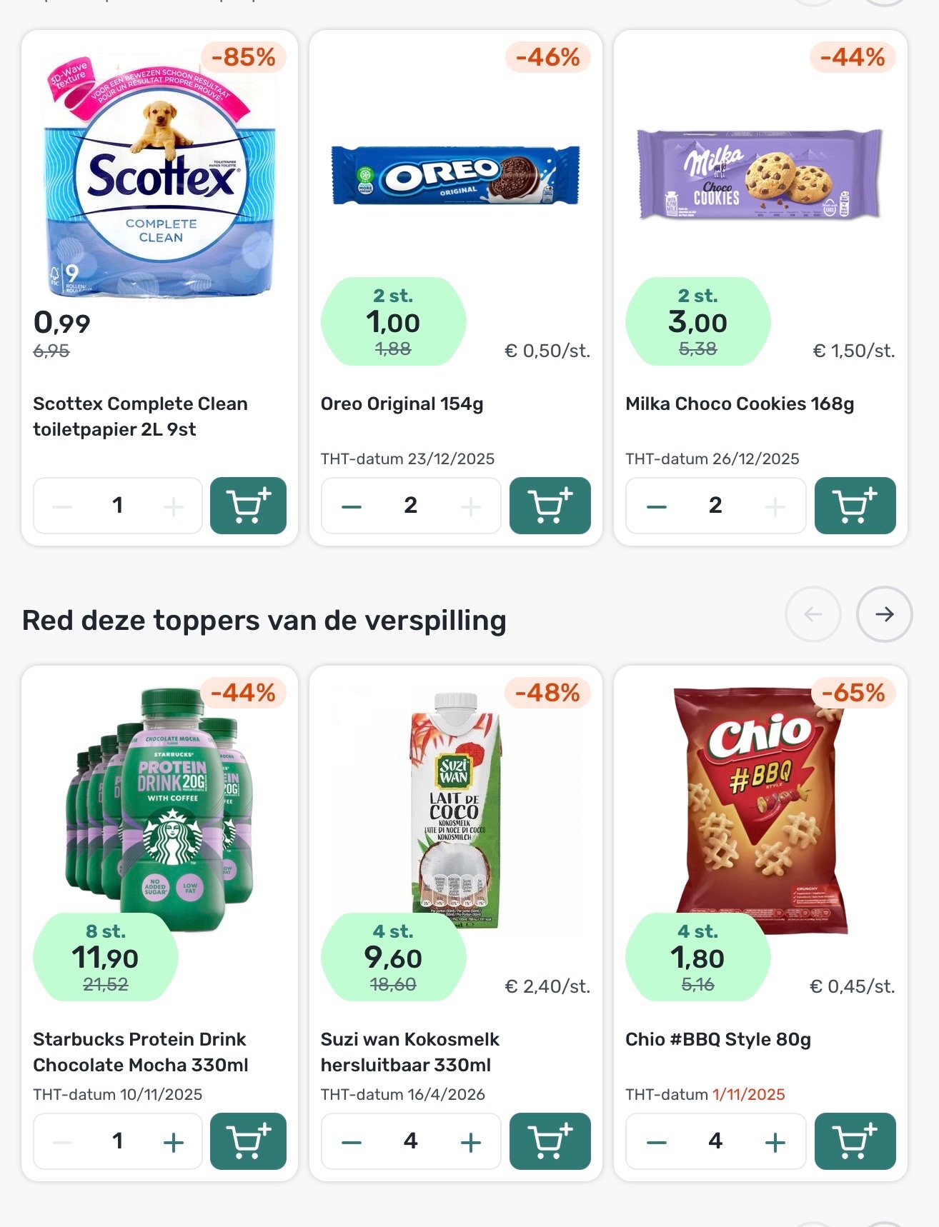 Foodello scottex toiletpapier 9st voor €0,99