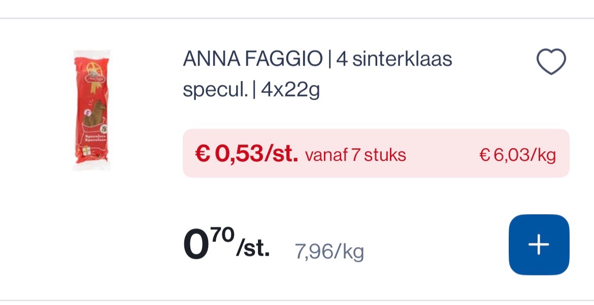 Anna faggio 4 Sinterklaas Speculoos 4x22 gram goedkoper