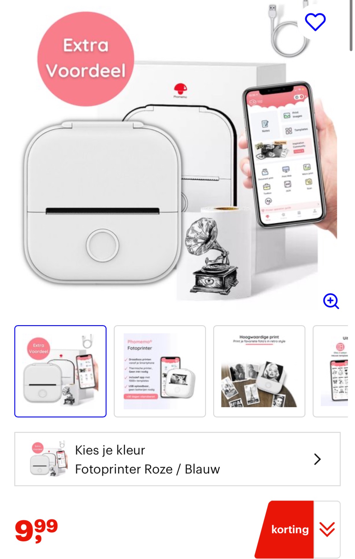 Mini Fotoprinter Voor Smartphone