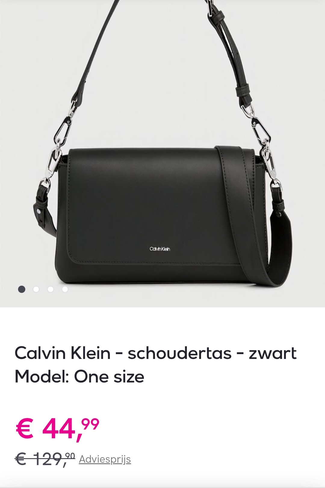 Calvin Klein zwarte schoudertas