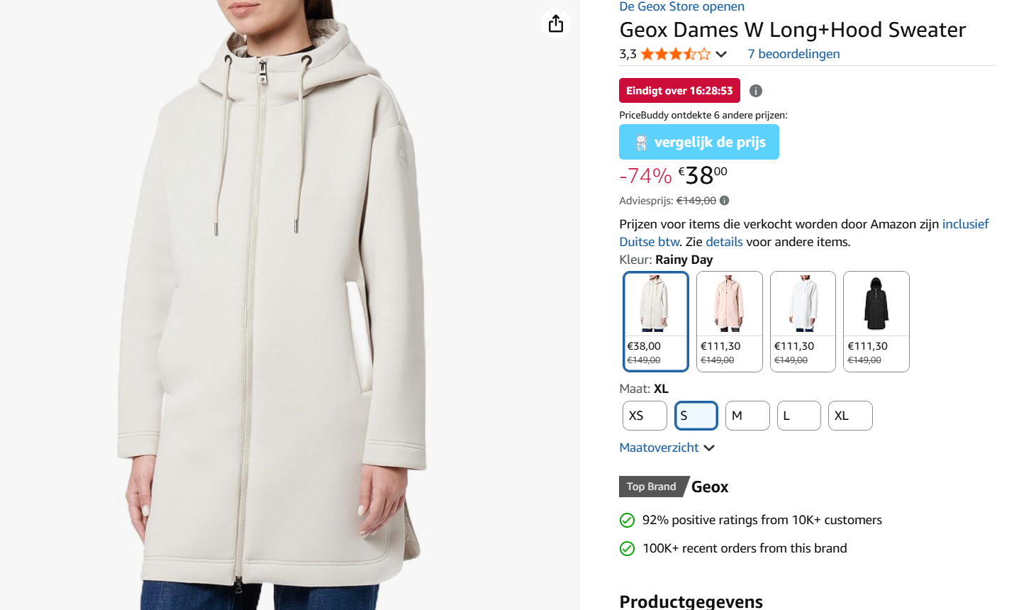 Geox hoodie maat S met 74% korting