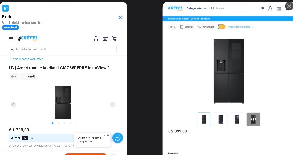 610€ uitgespaard op Amerikaanse koelkast!!!