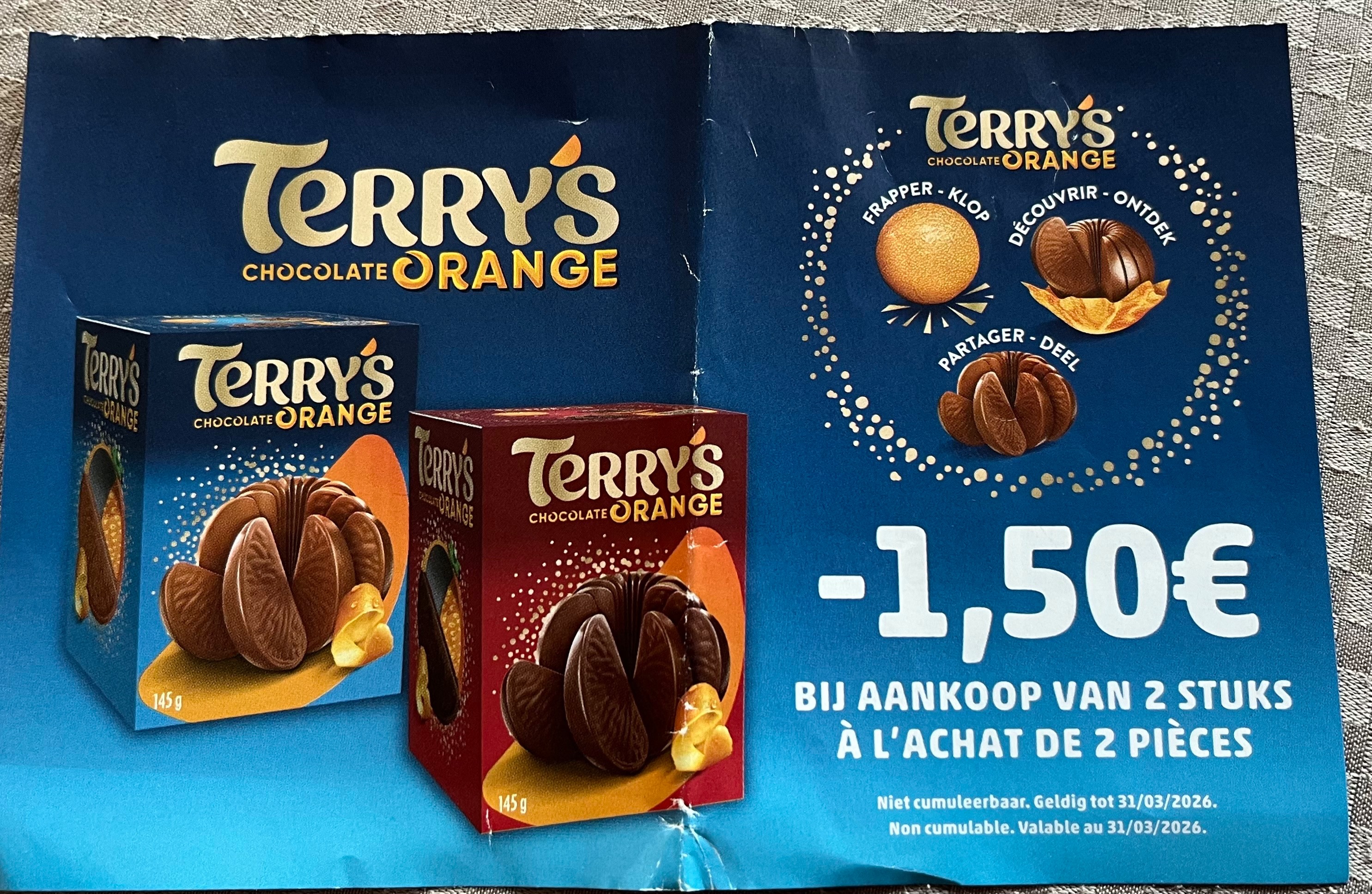 Bon Terry’s aan rek bij Delhaize -1,50€