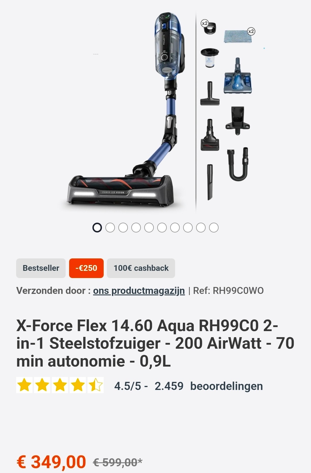 Rowenta X-Force Flex 14.60 Aqua RH99C0
