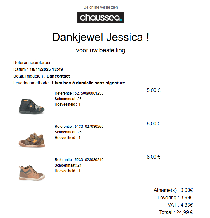 Mooie koopjes gedaan bij Chaussea