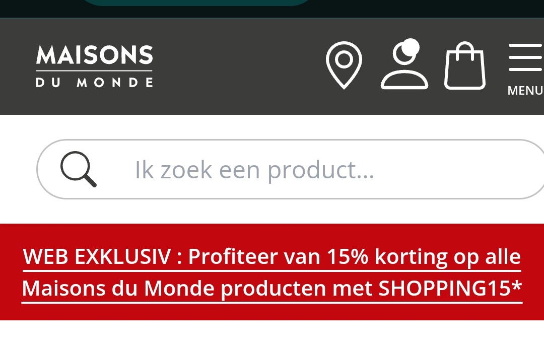 Online 15% bij maison du monde