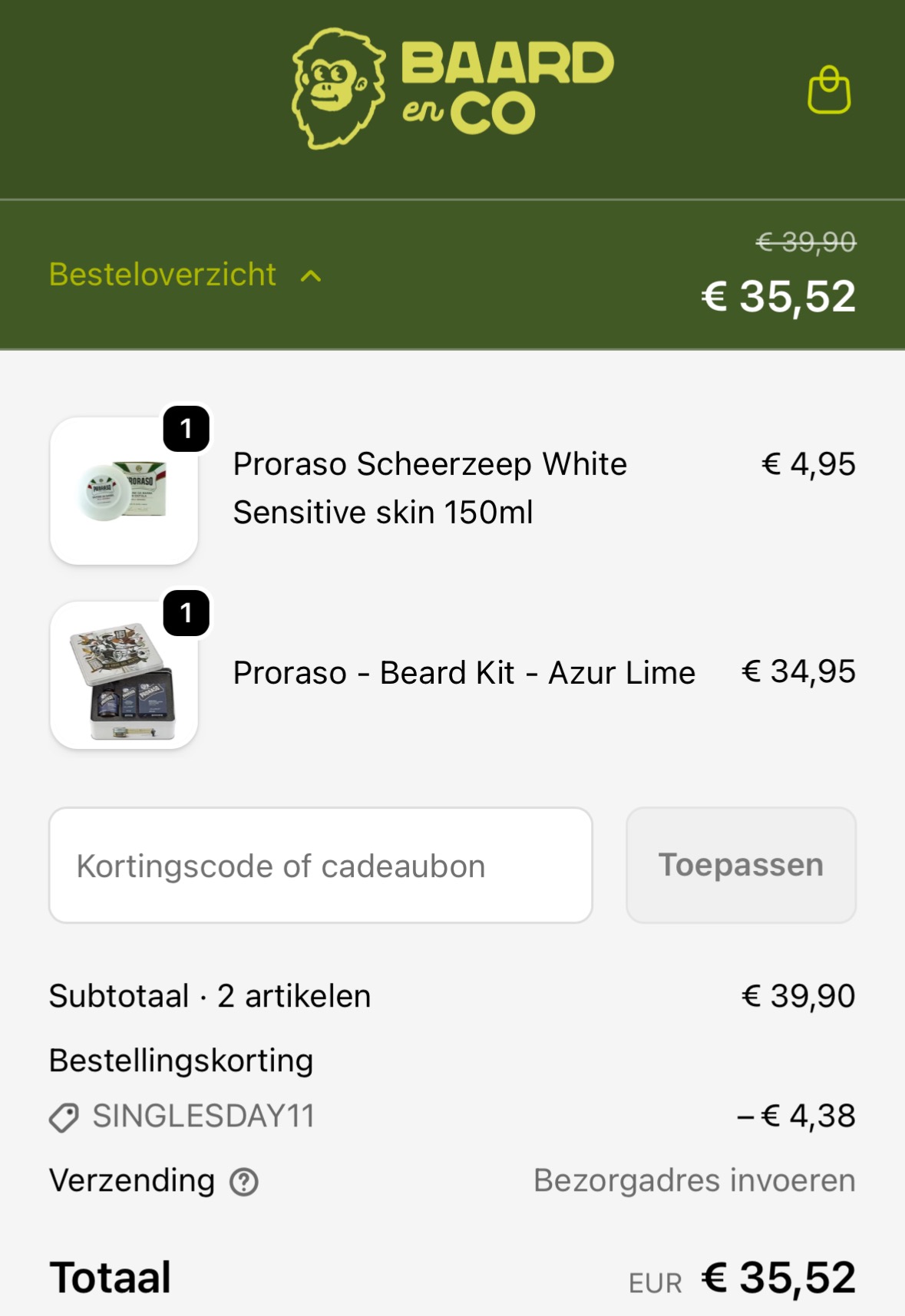 Singles Day bij Baard & Co! 11% korting op alles