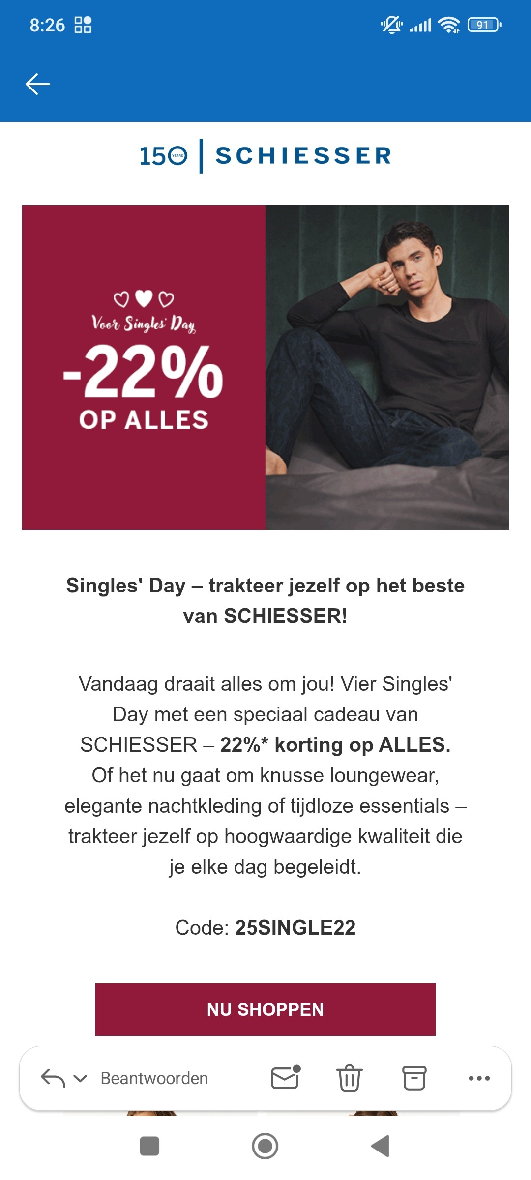 Schiesser: 22% korting