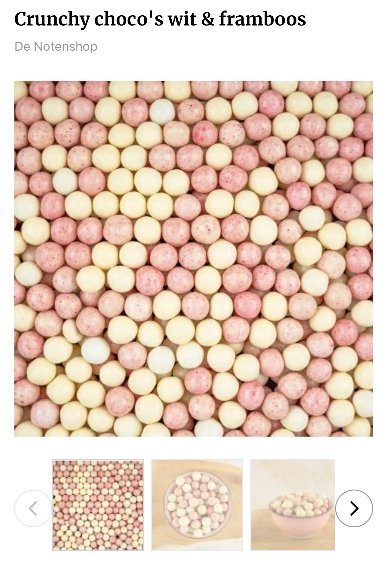 Crunchy choco’s wit & framboos