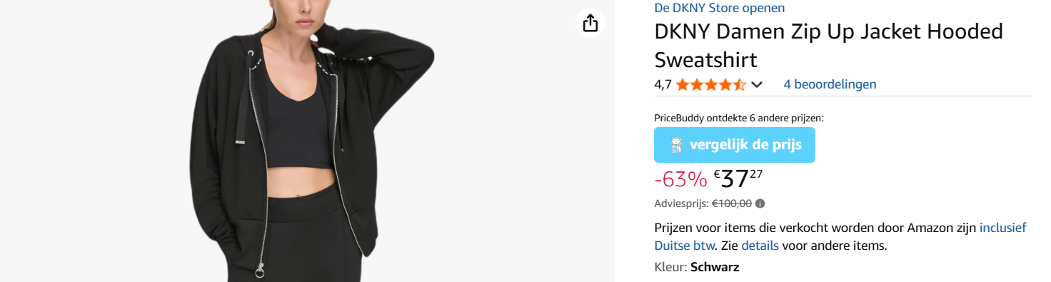 DKNY sport trui voor dames voor 37.27€ in maat S