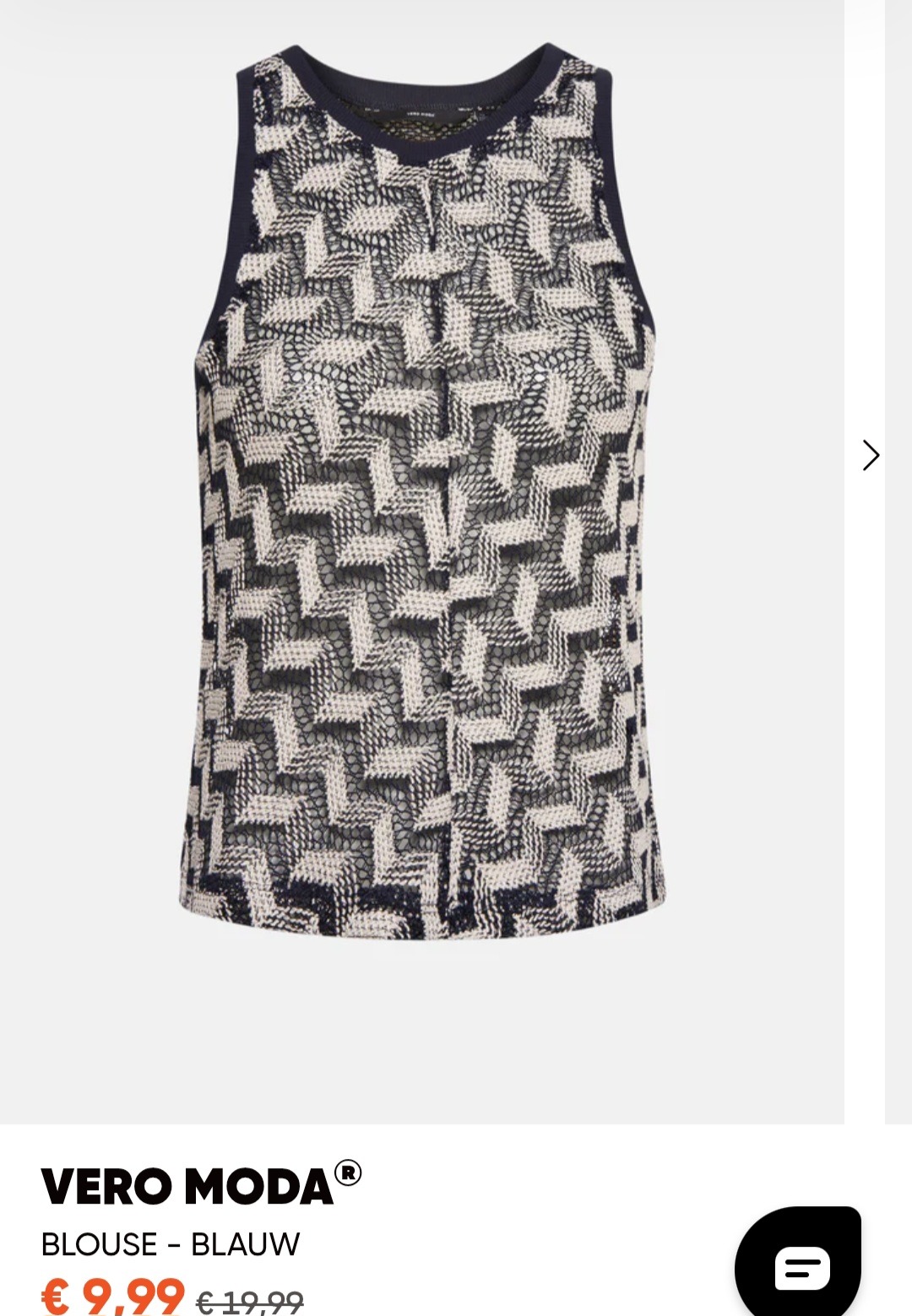 Vero Moda blauwe blouse -50%