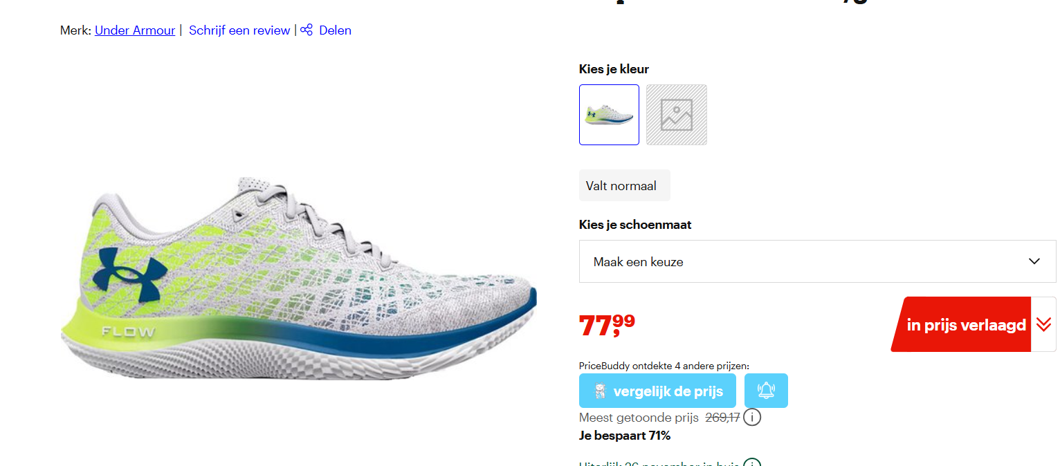 Under Armour FLOW Velociti Wind 2 Heren verschillende maten