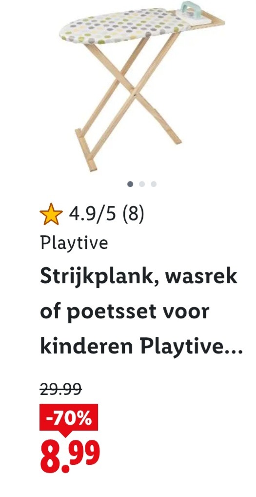 Strijkplank voor kinderen -70%