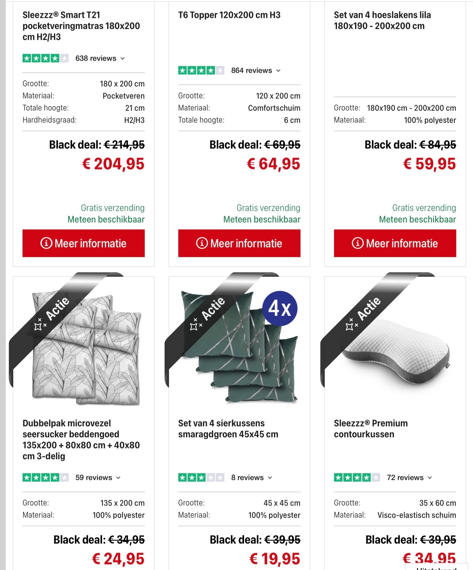 Matrassendiscount Black Deal tot -50%