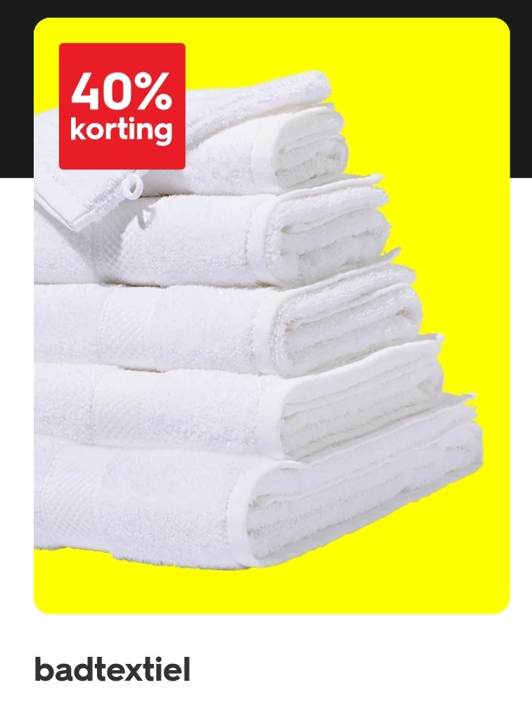 -40% op badtextiel