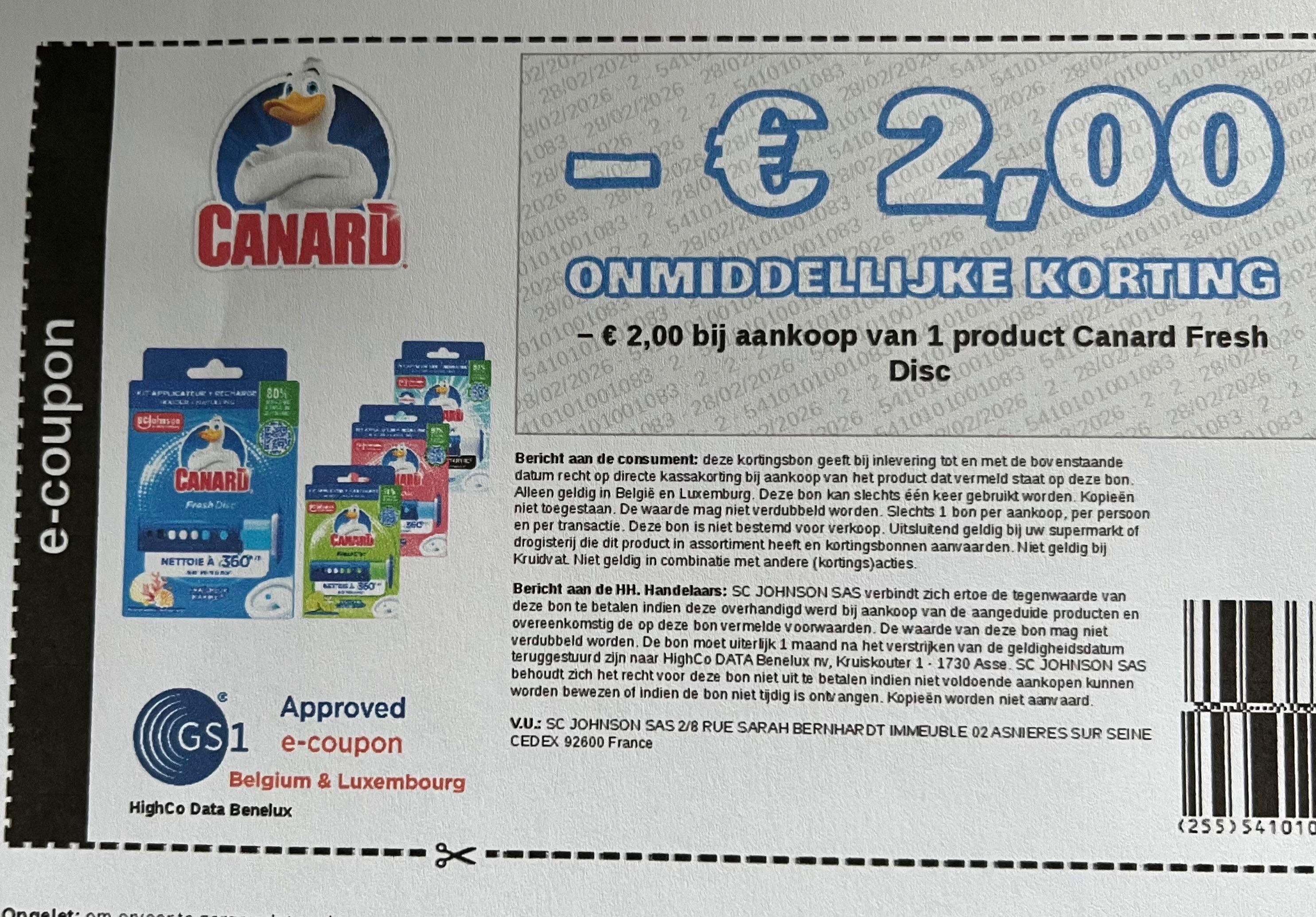 Canard fresh disc mooie promo in combi met wowi coupon