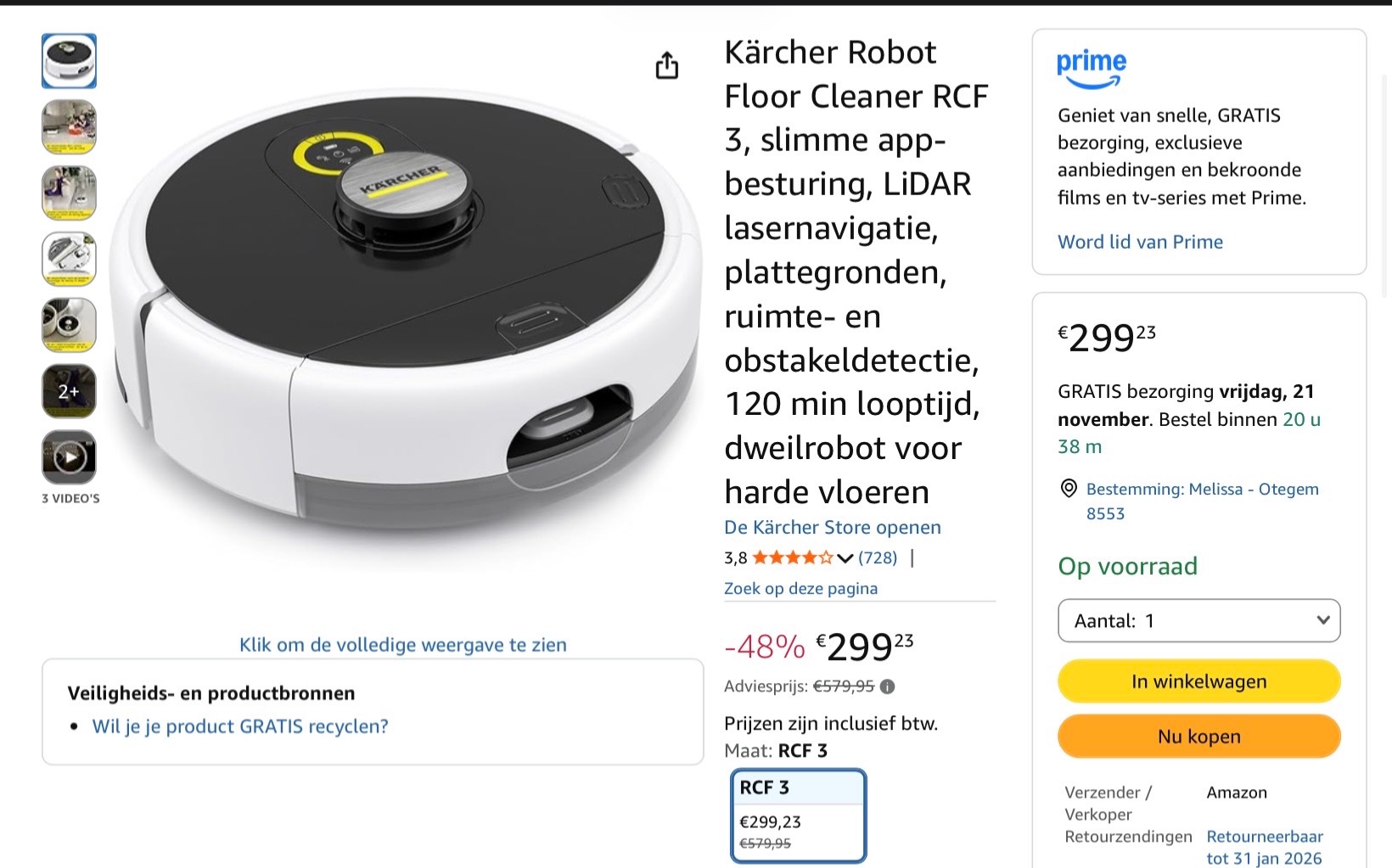 Kärcher Robot Floor Cleaner RCF 3 -48%
