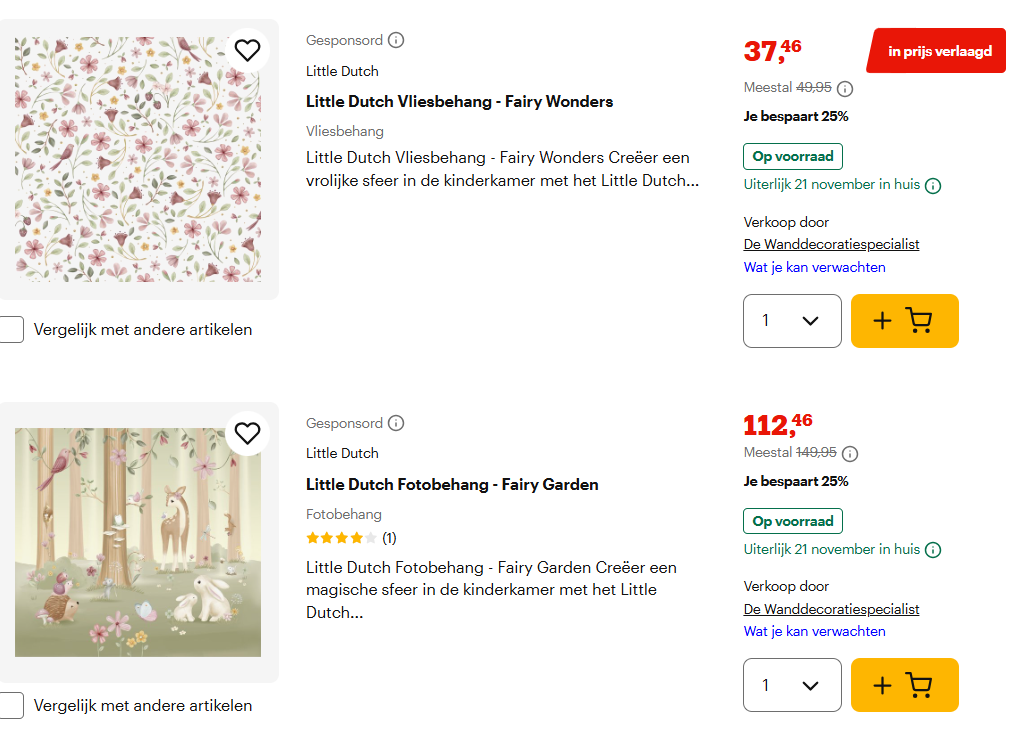 -25% behangpapier Little Dutch