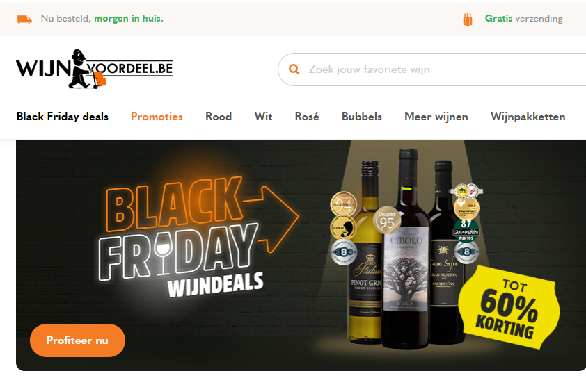 Wijnvoordeel: tot -60%