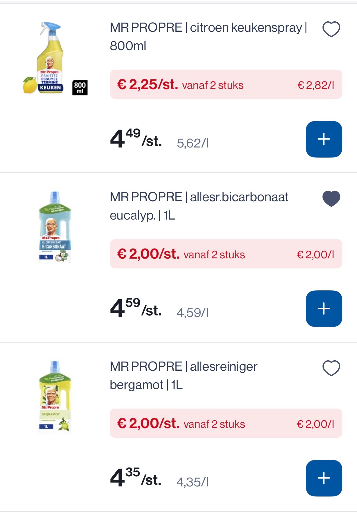 Mr propre producten in promo