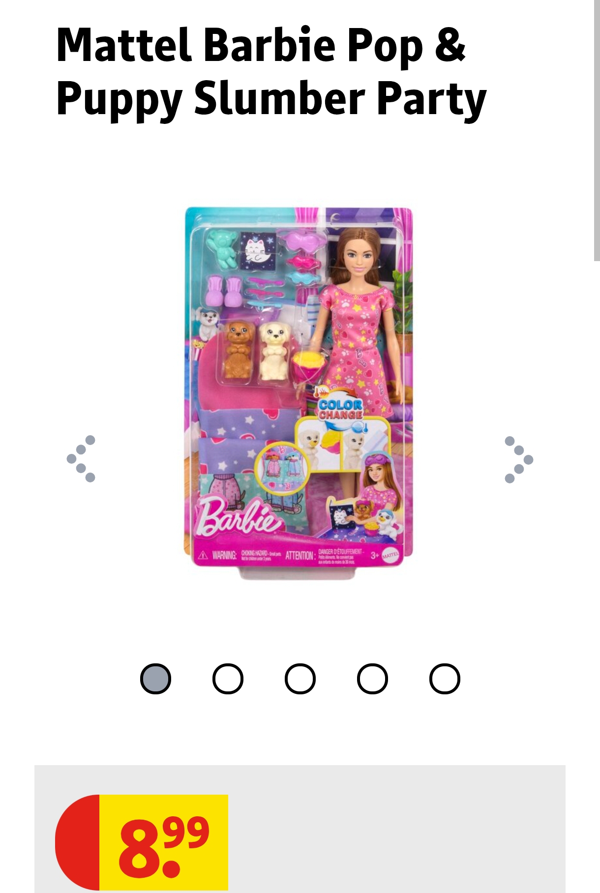 Mattel Barbie met puppy goedkoper bij Kruidvat