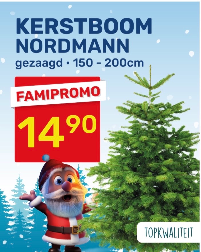 Kerstboom Nordmann 14,90