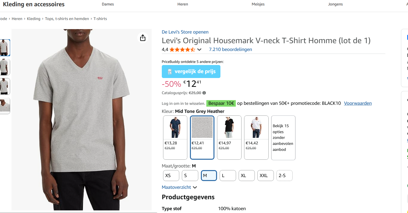 Levi's heren t shirts - verschillende maten en modellen met kortingen tot 61%