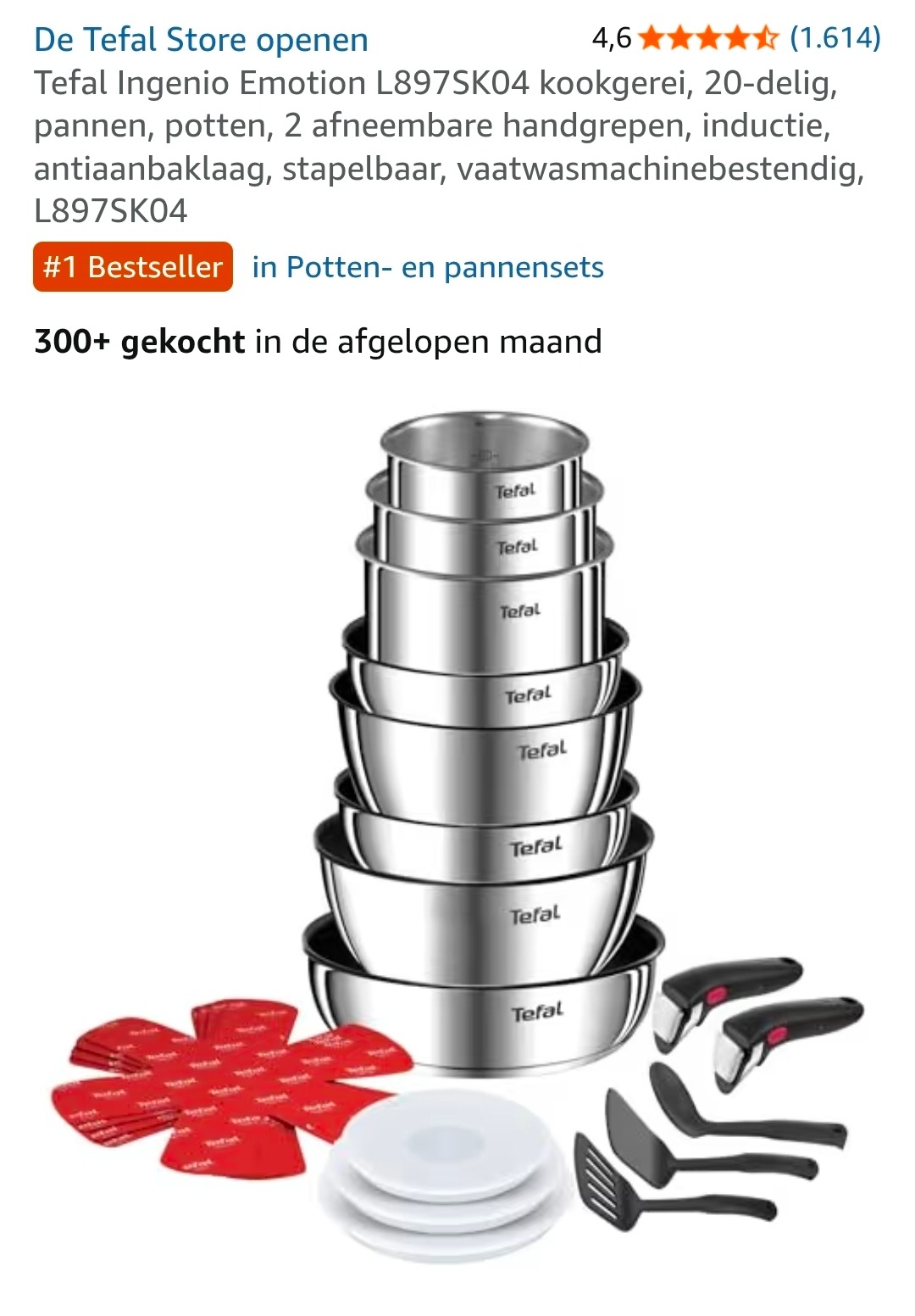 Tefal Ingenio Emotion 20-delig -44%