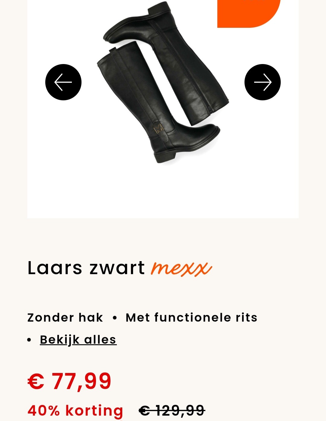 Mexx zwarte laars -40%