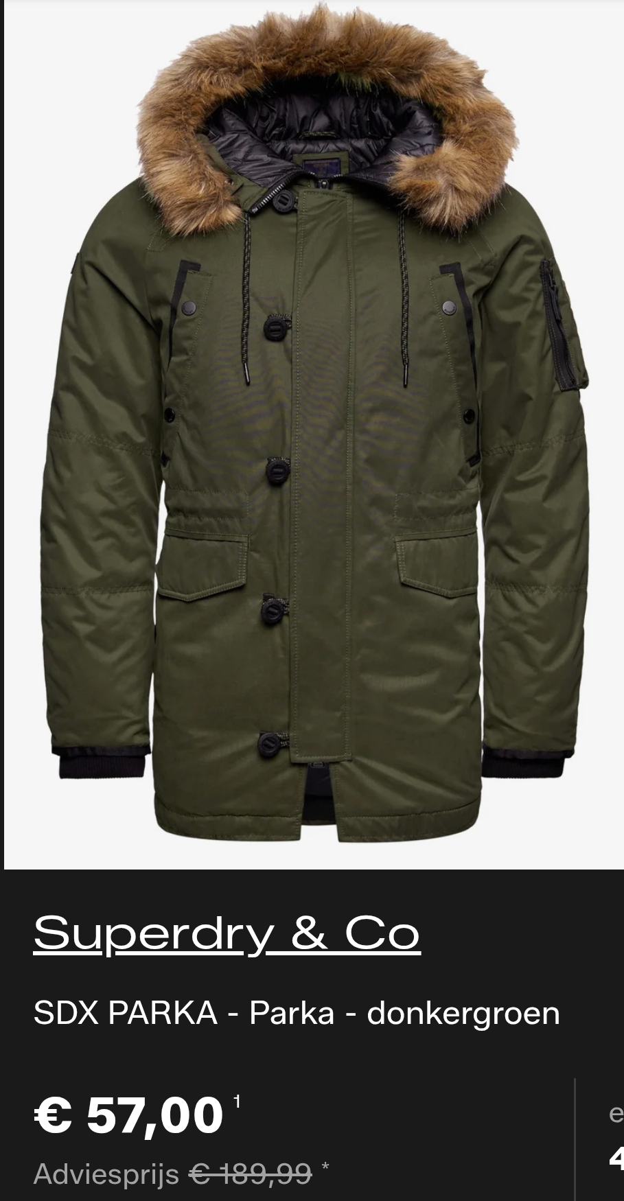 Superdry jas voor 57 bij Zalando Lounge