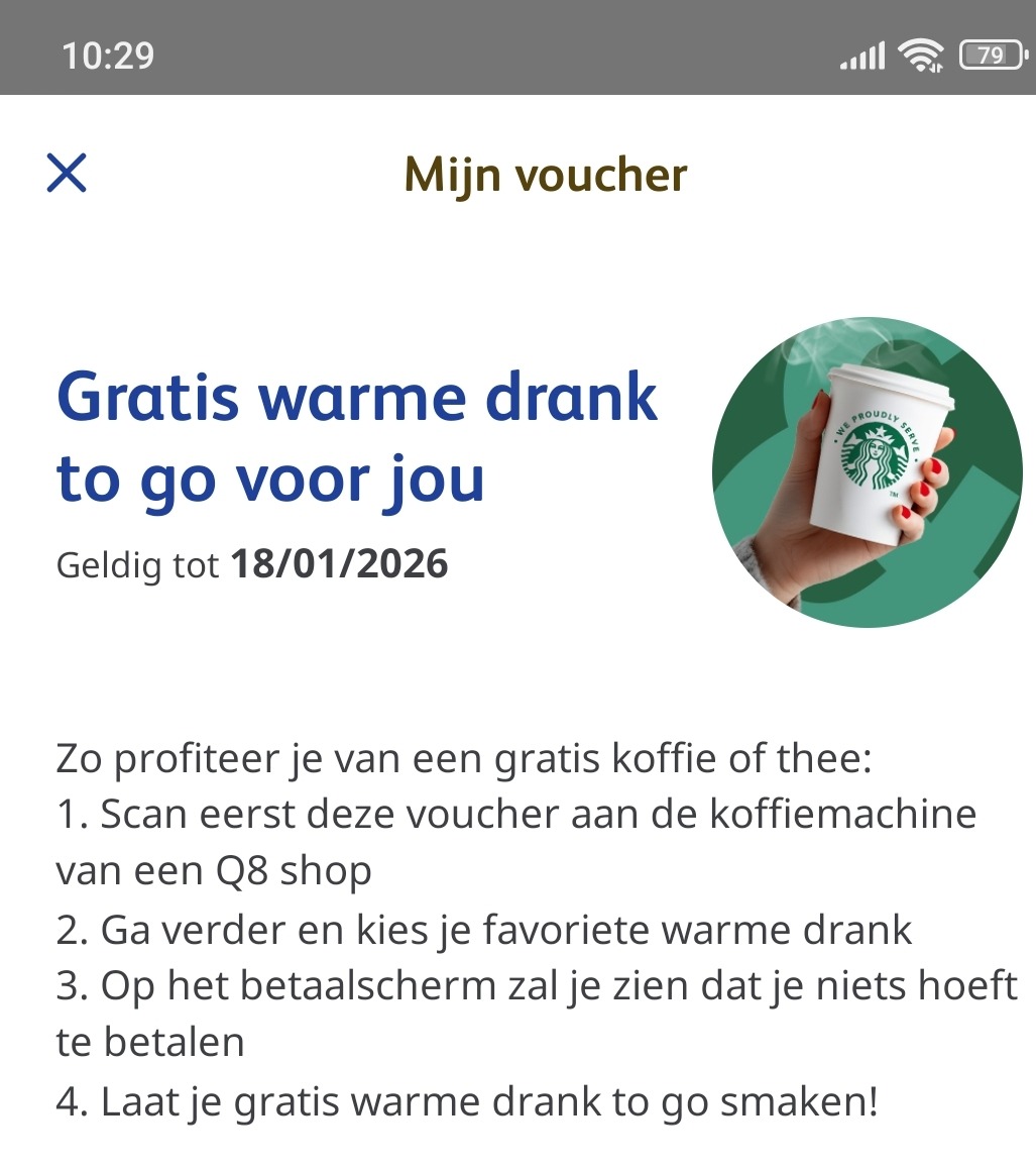 Gratis koffie q8