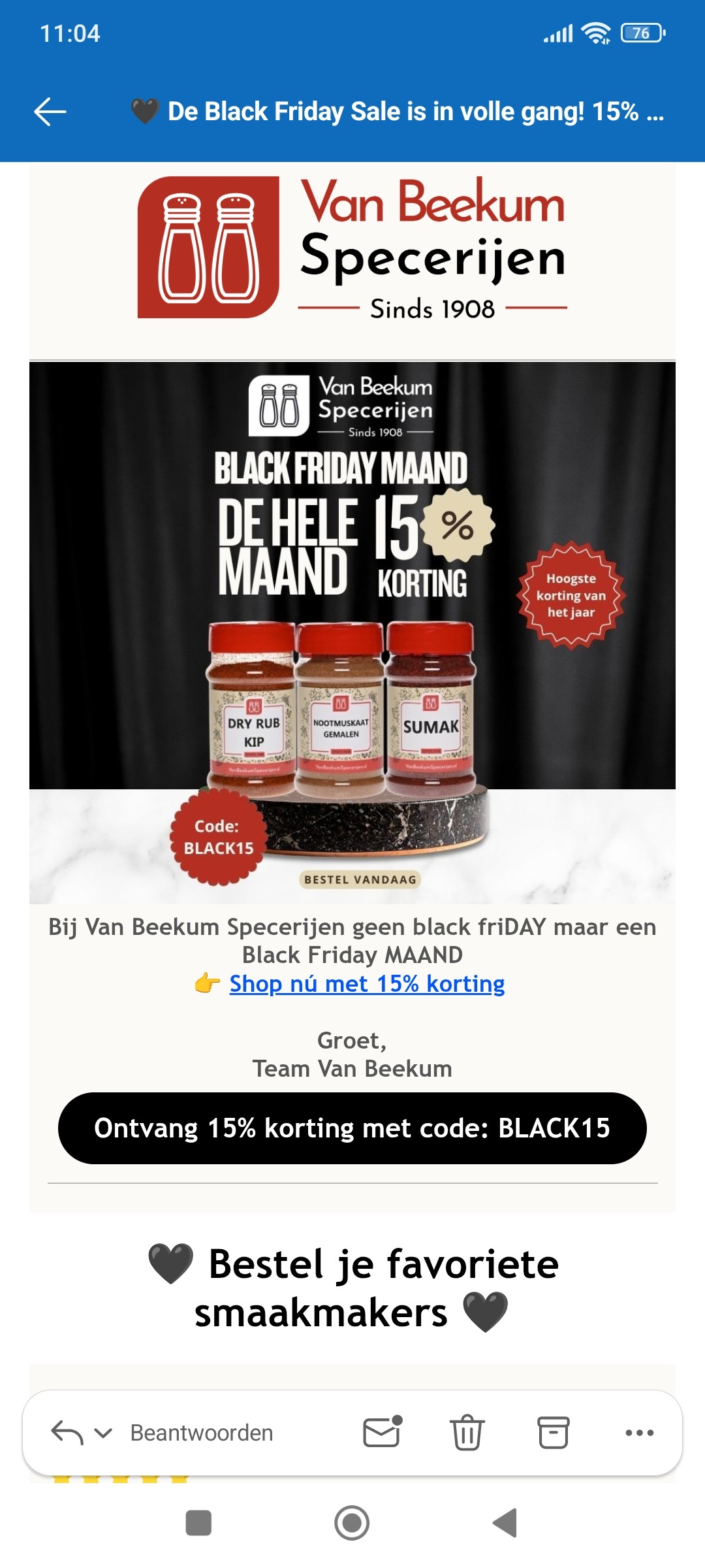 Van beekum specerijen: 15% korting