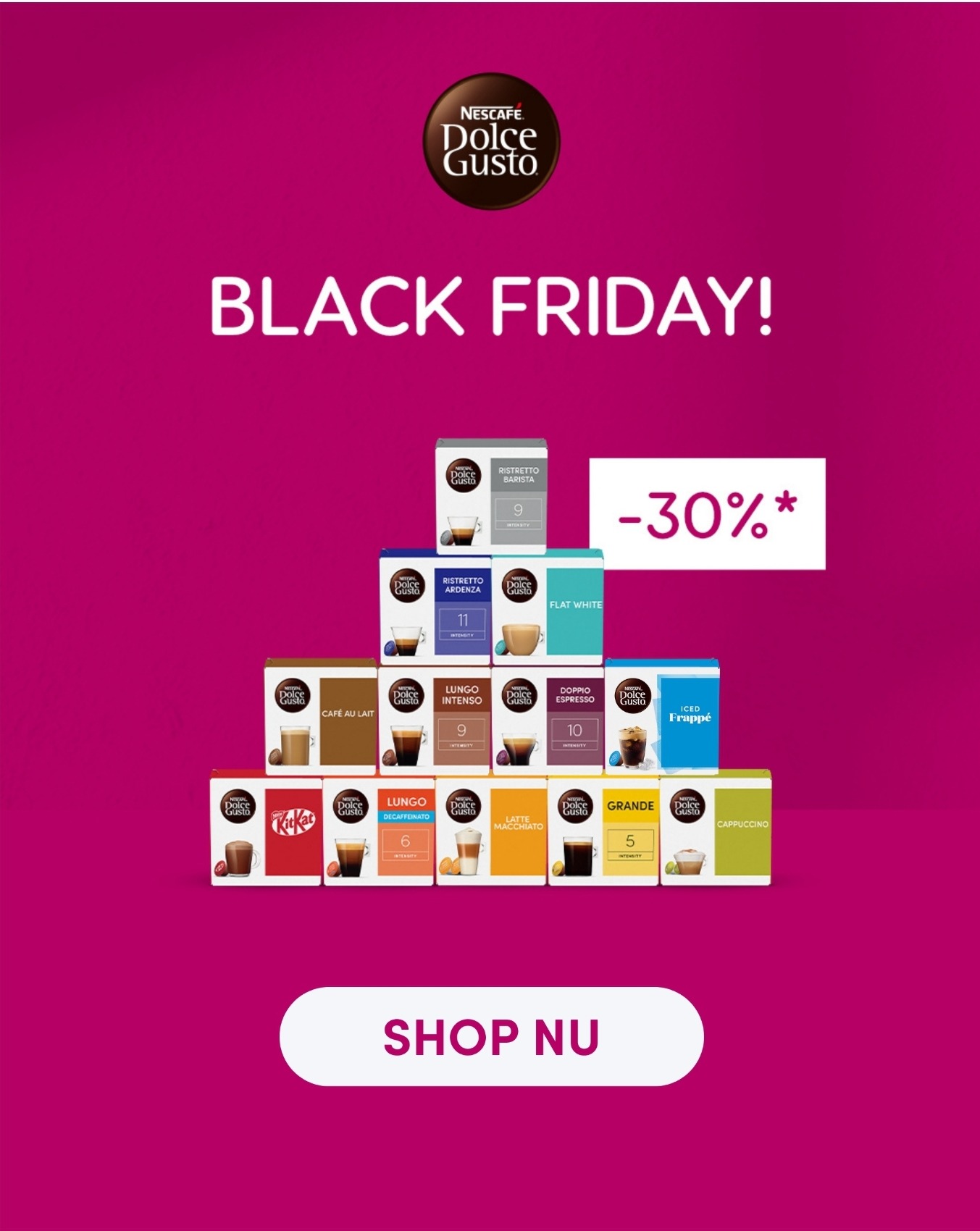 30% korting op Dolce Gusto capsules