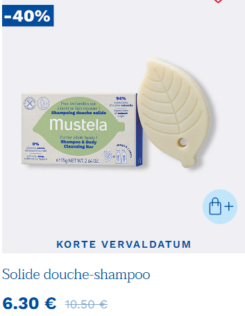 -40% douche/shampoo bar 🩵 Mustela