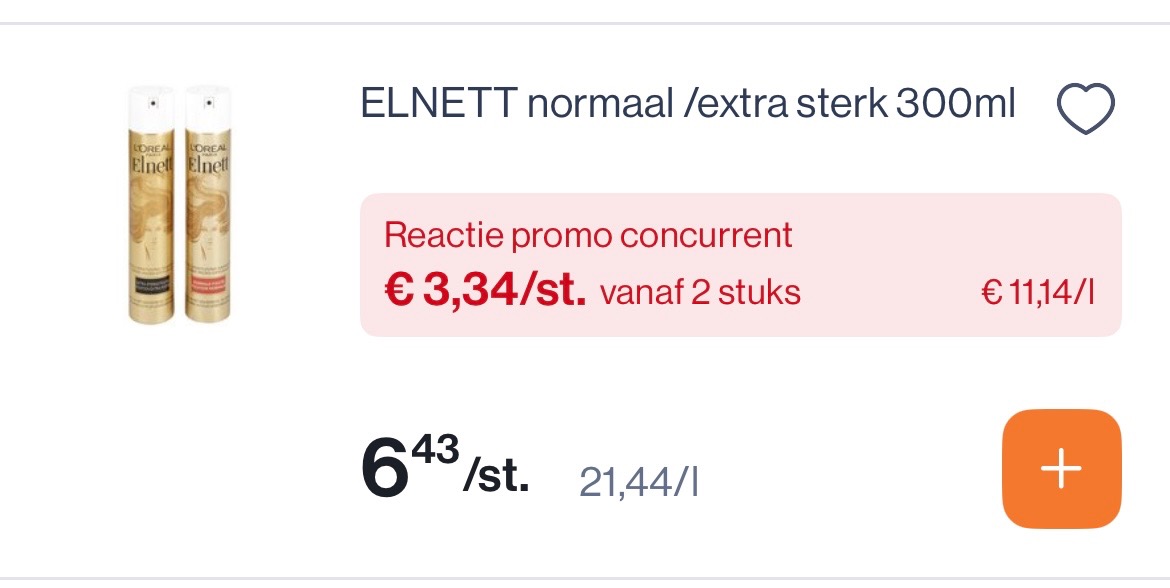 Elnett normaal/extra sterk 300 ml -50%